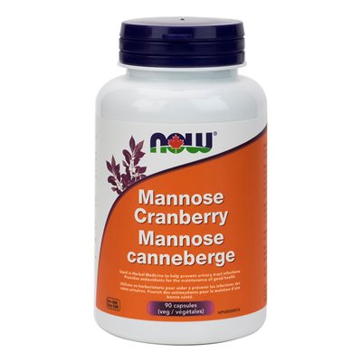 Now Mannose 450Mg Canneberge 250Mg 90vcaps