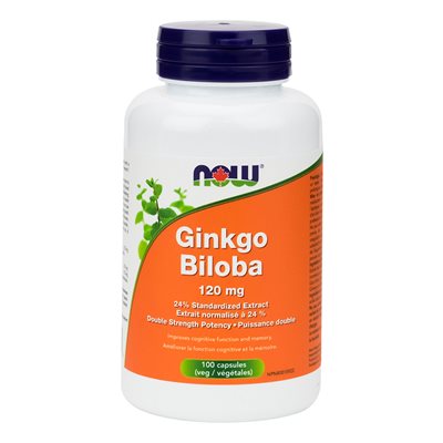 Ginkgo Biloba 120mg 24% 50:1 Ext 100vcap 100UN