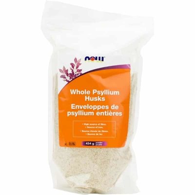 NOW Enveloppes de psyllium entières 454g