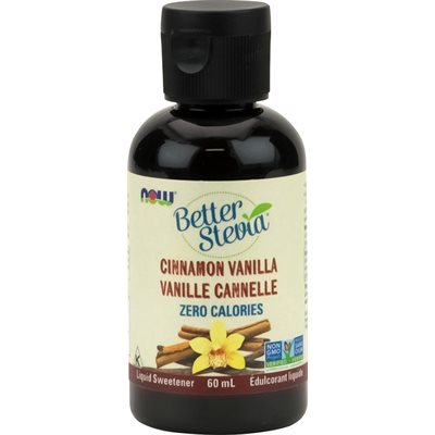 Now F. Stevia Liquide Cannelle Vanille 60Ml