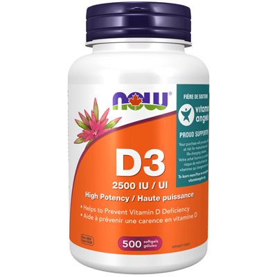 Now Vitamin D-3 2500IU 500gels