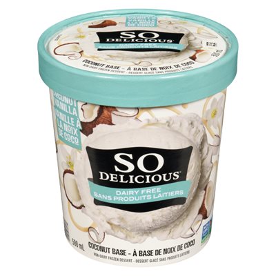 So Delicious Sans Produits Laitiers Dessert Glacé Sans Produits Laitiers Gousse de Vanille Coco 500 ml