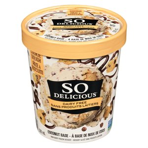 So Delicious Dairy Free Non-Dairy Frozen Dessert Cookie Dough Coconut 500 ml