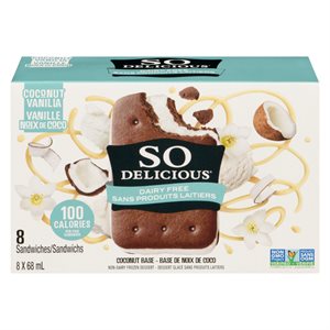So Delicious Dairy Free Non-Dairy Frozen Dessert Coconut 