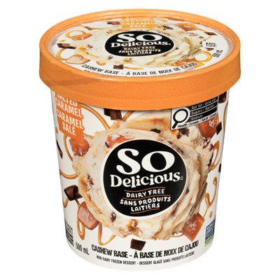 So Delicious Vegan Frozen Dessert Salted Caramel Cluster Cashew 