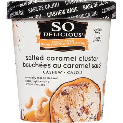 So Delicious Vegan Frozen Dessert Salted Caramel Cluster Cashew 