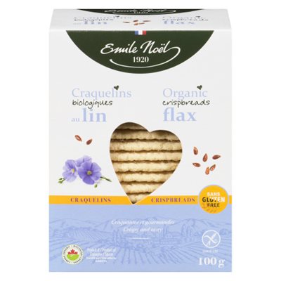 Emile Noel Organic Crispbreads flax 100gr 100g