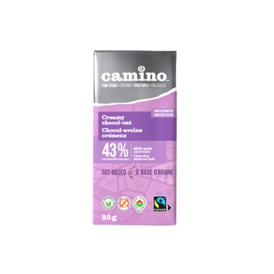 Camino Creamy Chocol-oat Milk-Style Chocolate Bar 80g