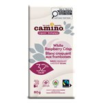 Camino Organic Raspberry Crisp White Chocolate Bar 80G