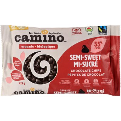 Camino Chocolate Chips Semi-Sweet Organic 225 g 225g