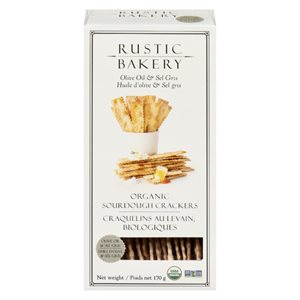 Rustic Bakery CRAQUELINS AU LEVAIN BIOLOGIQUES HUILE OLIVE SEL GRIS 170GR