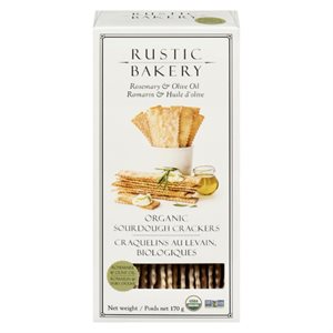 Rustic Bakery CRAQUELINS AU LEVAIN BIOLOGIQUES HUILE OLIVE ROMARIN 170GR