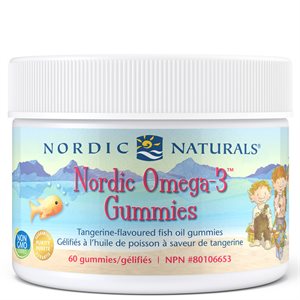 NORDIC NATURALS OMEGA 3 GUMMIES ENFANTS MANDARINE 60un