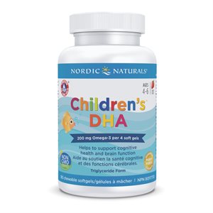 NORDIC NATURALS OMEGA DHA ENFANT FRAISE 180GEL 