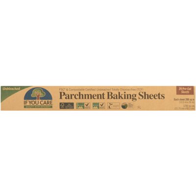 If You Care Parchment Baking Sheets Unbleached 24 Pre-Cut Sheets 