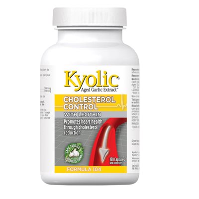 Kyolic Formula 104 Contrôle du cholestérol avec lécithine 180 gélules