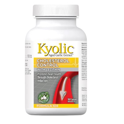 Kyolic Formula 104 Contrôle du cholestérol avec lécithine 360 gélules Kyolic Formula 104 Contrôle du cholestérol avec lécithine 360 gélules