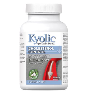 Kyolic Formula 106 Contrôle du cholestérol avec aubépine 180 gélules Kyolic Formula 106 Contrôle du cholestérol avec aubépine 180 gélules