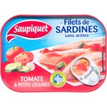 Saupiquet Filets de Sardines à  la Tomate et Ses Petits Légumes 100 g