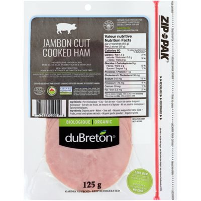 duBreton Jambon Cuit Tranche Bio