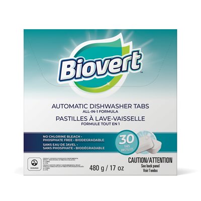 Biovert Automatic dishwasher tabs all in 1 formula -30tabs