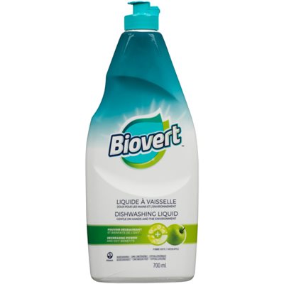 BIOVERT DISHWASHING LIQUID GREEN APPLE 700ML 700ML