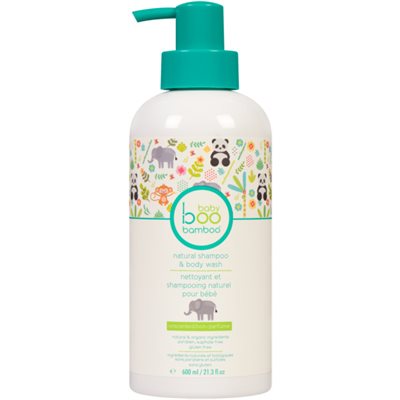 Boo Bamboo Baby Nettoyant et Shampooing Naturel pour Bébé 600 ml