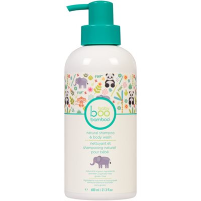 Boo Bamboo Baby Nettoyant et Shampooing Naturel pour Bébé Non-Parfume 600 ml