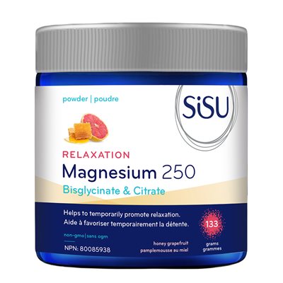 Sisu Magnésium 250 Mélange Détente, pamplemousse au miel 133g Sisu Magnésium 250 Mélange Détente, pamplemousse au miel 133g