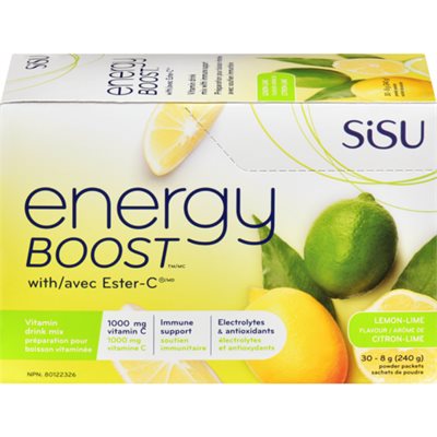 Sisu Ester-C Energy Boost, citron-lime 30un
