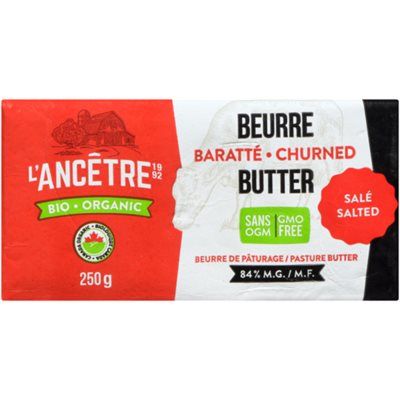 L'Ancetre Salted Butter 84% Organic 250G