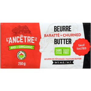 L'Ancetre Salted Butter 84% Organic 250G
