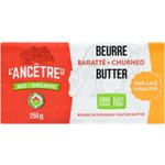 L'Ancêtre Beurre Non Sale Pasteurise Bio 250g