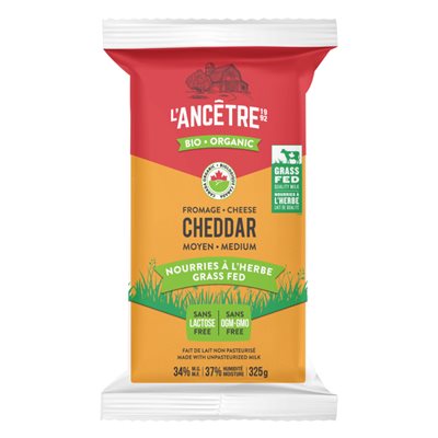 Fromagerie L'Ancêtre Organic Orange Cheddar 325G