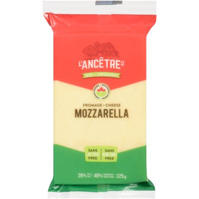 L'Ancêtre Fromage Mozzarella (28% Mg) Pasteurise Bio 325g L'Ancêtre Fromage Mozzarella (28% Mg) Pasteurise Bio 325g