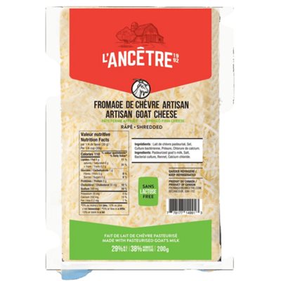 L'Ancetre Grated Artisan Goat Cheese 200g