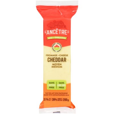 L'Ancêtre Fromage Cheddar Medium Bio 200g