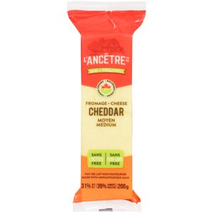 L'Ancetre Medium Organic Cheddar Cheese 200G