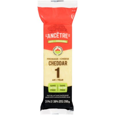 L'Ancetre Aged Cheddar Cheese 1 Year Organic 200G