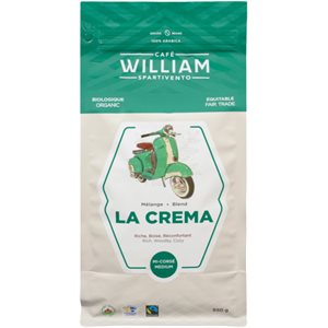 William Spartivento Café Grains Mélange La Crema Mi-Corsé Biologique 650 g