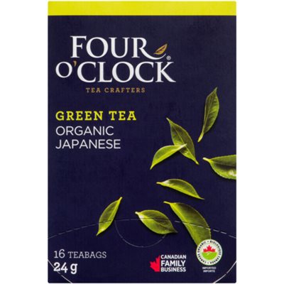 Four O'Clock Green Tea Organic Japanese 16 Teabags 24 g 24g