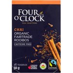 Four O'Clock Chai Organic Fairtrade Rooibos 16 Teabags 32 g 32g