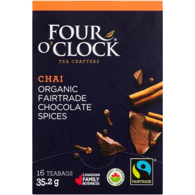 Four O'Clock Chai Biologique équitable épices Chocolatées 16 Sachets 35.2 g