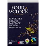 Four O'Clock Thé Noir Biologique équitable Thé du Matin 16 Sachets 32 g