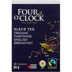 Four O'Clock Thé Noir Biologique équitable Thé du Matin 16 Sachets 32 g