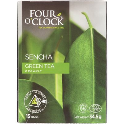 Four O'Clock Organic Sencha Green Tea 15 Bags 34.5 g 15s