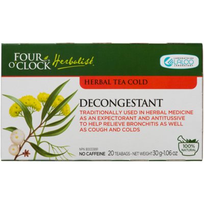 Four O'Clock Herbalist Herbal Tea Cold Decongestant 20 Teabags 30 g 20S