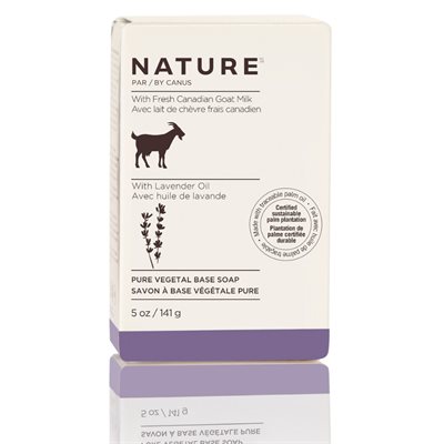 Nature by Canus Pure Vegetal Base Soap made with fersh goat's milk Lavender Oil 141g