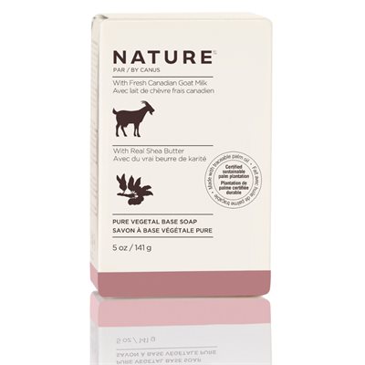 Nature by Canus Pure Vegetal Base Soap made with fresh goat's milk & real Shea Butter 141g