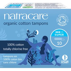 Organic Cotton Super Tampons 10 ct